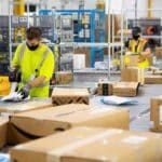 Centro de distribuição da Amazon.