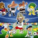 Mascotes das Copas do Mundo.