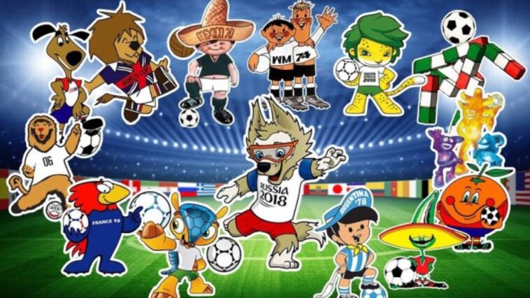 Mascotes das Copas do Mundo.